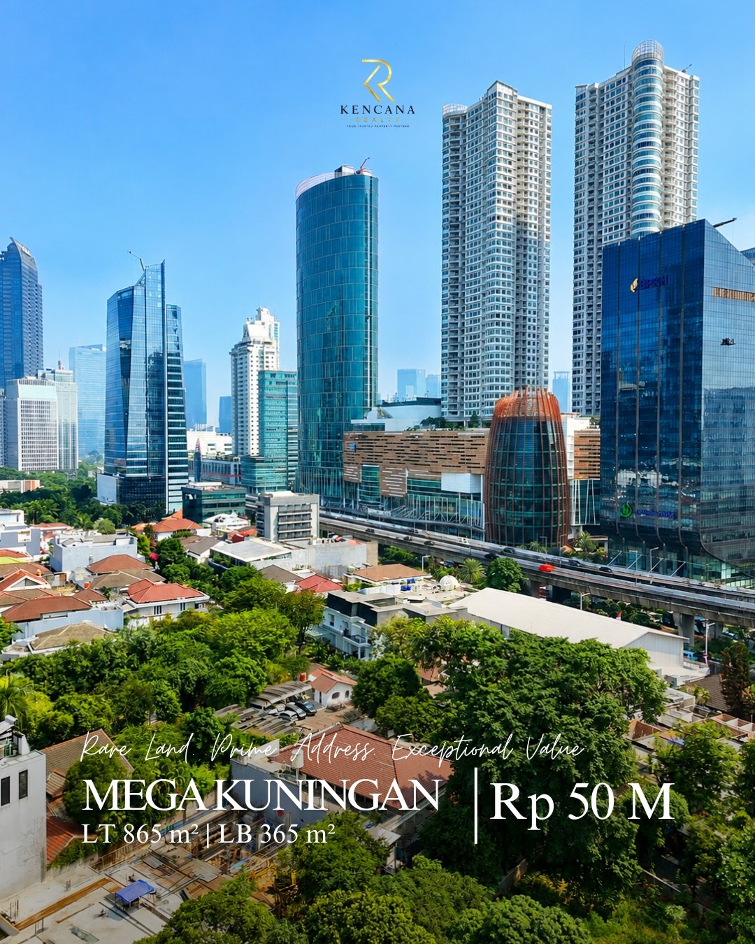 Tanah Luas 865 m² | NJOP Rp54 Miliar | Harga Jual Rp50 Miliar Nego