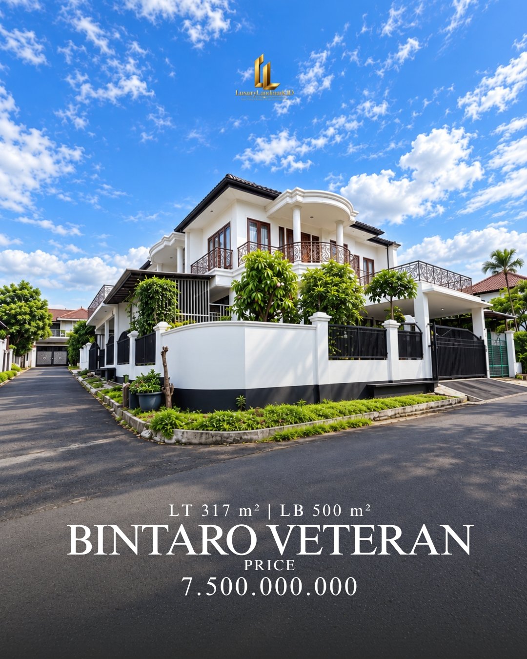 Jual Rumah Mewah Modern Classic Bintaro Pesanggrahan Jakarta Selatan LT 317 m²