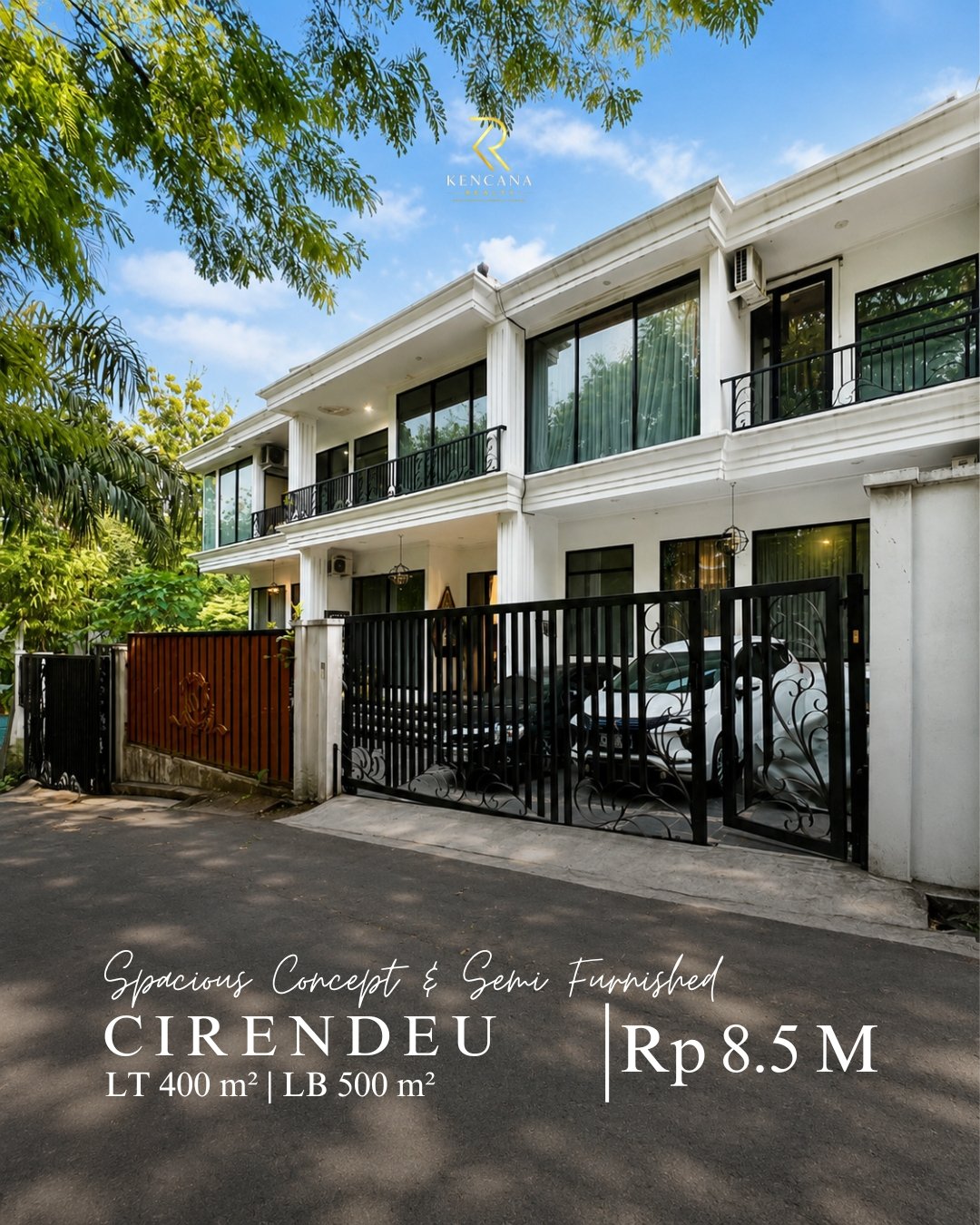 Dijual Rumah Modern Custom dengan konsep Spacious & Semi Furnished - Lokasi di Cirendeu