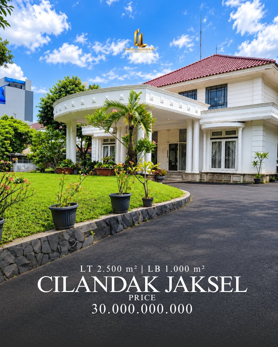 Dijual Tanah 2.500 m² Cilandak Jakarta Selatan – Rumah Mewah LT 2.500 m² Dekat Tol Andara & MRT, Harga Rp30 Miliar