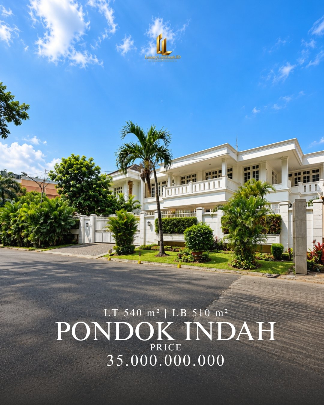 Jual Rumah Mewah Pondok Indah Dekat PIM 2 LT 540 m² Rp35 Miliar
